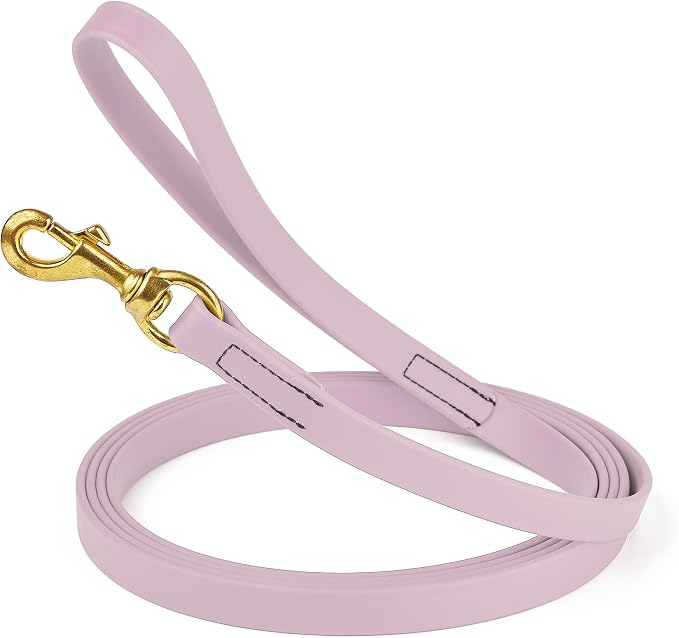 Viper Biothane K9 Working Dog Leash Waterproof Lead for Tracking Training Schutzhund Odor-Proof Long Line with Solid Brass Snap for Puppy Medium and Large Dogs, 10ft Pastel Purple