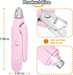 2-in-1 Dog Nail Grinder & Dog Nail Clipper for Sensitive Pets | Whisper-Quiet Claw Trimmer, with 2 LED Light & Safety Lock, Nail Clipping Collector Box, Painless Paws Grooming & Smoothing