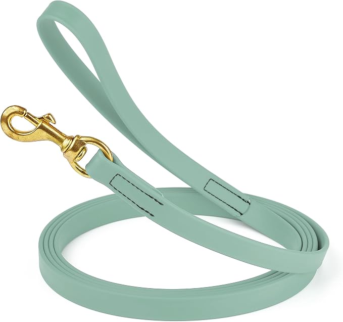 Viper Biothane K9 Working Dog Leash Waterproof Lead for Tracking Training Schutzhund Odor-Proof Long Line with Solid Brass Snap for Puppy Medium and Large Dogs, 10ft Sage Green