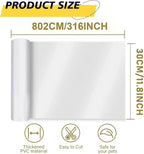 yongjoy Cat Scratch Furniture Protector, 316" x 11.8" Clear Tape | Extra-long roll, 0.12mm thick vinyl, flexible design, customizable size, suitable for large furniture areas