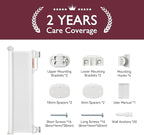 Momcozy Extra Wide Retractable Mesh Baby Gate | 33-Inch Tall, Extends to 71-Inch Wide, for Stairs, Doorways, Hallways, for Pet Dogs and Cats, Indoor/Outdoor Baby Gate