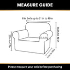 Stretch Chair Cover Chair Slipcovers with Arms 1-Piece Chair Sofa Slipcovers or Living Room Non Slip Armchair Cover Furniture Protector Dogs Pet Friendly(Armchair,Porcelain)