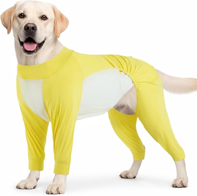 ROZKITCH 2-in-1 Dog Shirts for Cooling Sun Protection in Summer, UPF 50 UV Shirt with Adjustable Drawstring, Breathable Mesh Belly, Summer Dog Apparel for Small Yellow M