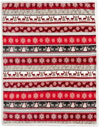 PAVILIA Christmas Sherpa Throw Blanket, Red & White Snowflake, Reindeer, Reversible Fleece & Sherpa Cozy Winter Blanket for Couch & Bed, 50x60, Christmas & Holiday Decor - Image 4