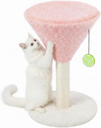 Sosation Pink Martini Cat Scratcher 19.7 H Cat Scratching Post Scratcher with Dangling Ball for Indoor Cats Scratching Post for Kittens and Medium Large Cats