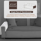 Washable Velvet Dog Couch Cover, Plush Pet Sofa Furniture Protector for 2-3 Cushion Couch, Non-Slip Washable Cover for Dogs(1PC/27.6"x27.6",Light Grey)