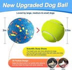 Mankoda Dog Balls, 3" Indestructible Tennis Balls for Aggressive Chewers | Floating Fetch Toys, Durable ETPU Rubber, Bouncing & Lightweight, Interactive Chewing Safe for Medium Large Dogs - 1 Pack