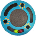 Round cat Scratching pad Modern Cats Scratcher Cardboard Interactive Toys for Indoor Cats with 2 Bell Balls and Kitten Tunnel