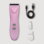 Cordless Pet Grooming Kit for Dogs & Cats, Quiet & Powerful Motor Paw & Face Trimmer, Lightweight Clipper, Dopamine Pink, Parent (Bundle-Dopamine Pink)