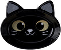 The Cat Ladies Ceramic Cat Bowls - Whisker Friendly Food Bowl - Cute Pet, Kitten Plates - Dishes for Indoor Cats - Dish for Wet Food & Water - Platos para Gatos - Black Cat, Small