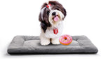 Dog Beds Crate Pad for Small Dogs Ultra Soft Dog Crate Bed Washable & Anti-Slip Kennel Pad,Cat Bed Pad Mat,Gray 24inch