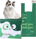 125 Count Cat Poop Bags with Handles, Disposable Litter Bags for Pet Poop, Extra-Thick Kitty Cat Waste Bags Easy Tie Leak-Proof Strengthen Unscented (Made of 70% Recycled Plastic)