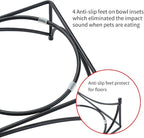 FOREYY Elevated Cat Bowls with 2 Ceramic & 2 Stainless Steel Bowls, Raised Cat Food & Water Dishes with Iron Stand, Porcelain Pet Dishes for Cats & Small Dogs, 16 Ounces, Dishwasher Safe (White)