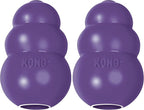 KONG Senior - Dog Toy with Gentle, Natural Rubber - Durable Dog Toy for Older Dogs - Use Treats with Stuffable Chew Toy - Treat Toy for Chewing & Fetching - for Medium Dogs (Pack of 2)