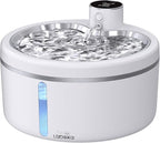 Wireless Cat Water Fountain [with Stainless Steel Tray], 84oz/2.5L Pet Fountain for Cats Inside, Cat Fountain for Drinking with Motion Sensor