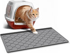 Garoopion Silicone Cat Litter Mat 24×16 inch, Easy to Clean, Dark Gray | Waterproof Silicone Mat with Raised Edges, Catch Litter, Protect Floor from Urine, Multi-Use for Dog/Sink/Kitchen/Boots