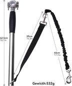 Hands Free Dog Bike Leash - Heavy Duty Bicycle Attachment with Quick Connect & Buffer Rope, Fit Leash for Medium Large Dogs - Cycling, Jogging, Outdoor Exercise (Black)