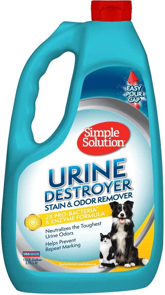 Simple Solution Urine Destroyer, Pet Urine Enzyme Cleaner, Gallon | Urine Odor Eliminator, Pet Stain Remover, Dog Urine Remover, Cat Urine Neutralizer, Carpet Cleaner, Spot Floor Cleaner