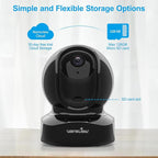 wansview 2K Indoor/Pet Cameras for Home Security, 2.4G WiFi Only, Q5 3MP B | Home Indoor Camera for Baby/Pet/Nanny, Motion Detection, 2 Way Audio Night Vision, Works with Alexa, with TF Card and Cloud