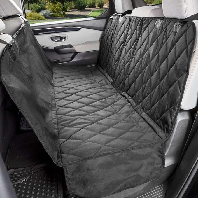 4Knines Dog Hammock – Rear Seat Cover for 60/40 Split Bench w/Armrest (Black, Extra Large)