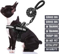 Service Dog Vest Harness and Leash Set, Animire in Training Dog Harness with 10 Dog Patches, Reflective Dog Leash with Soft Padded Handle for Small, Medium, Large, and Extra-Large Dogs (Black,M)