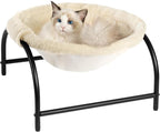 JUNSPOW Cat Bed Dog Perch Pet Hammock Bed Pet Sleeping Cat Supplies Pet Supplies Whole Wash Stable, Detachable, Breathable, Easy Assembly Indoors Outdoors, 16.9 in x 16.9 in x 9.5 in