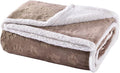 Dog Blankets for Large Dogs - Waterproof Cat Blanket Washable - Sherpa Fleece Puppy Blanket, Soft Plush Reversible Throw Protector for Bed Couch Car Sofa, 60"X80", Taupe