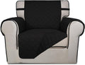 PureFit Reversible Chair Sofa Cover Dog Couch Covers for Sofa, 25.5 in | Black/Black, Water Resistant Couch Protector, Washable Pet Couch Cover with Non Slip and Elastic Straps For Kids