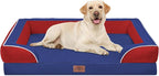 Comfort Expression Orthopedic Dog Bed for Extra Large Dogs with Bolster | Waterproof Dog Couch Bed with Washable Cover & Non-Slip Bottom, Supportive Egg Crate Foam XL Pet Bed, 42x30 Inch