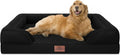 Comfort Expression Orthopedic Dog Bed for Extra Large Dogs with Bolster | Waterproof Dog Couch Bed with Washable Cover & Non-Slip Bottom, Supportive Egg Crate Foam XL Pet Bed, 42x30 Inch
