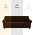 Joccun Stretch Loveseat Couch Cover Slipcover, 1-Piece Sofa Cover for 2 Cushion Couch Spandex Jacquard Washable Furniture Protector Cover for Living Room,Kids,Pets（Loveseat,Chocolate）