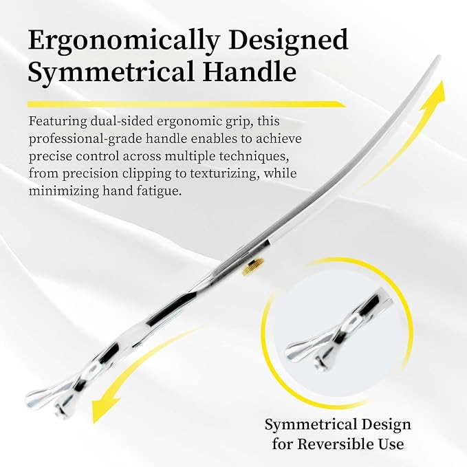 Dog Grooming Scissors, 7.5" Curved Shears, Premium Stainless Steel, Safety Rounded Tip & Ergonomic Symmetrical Handles for Dogs, Cats & Pet Trimming at Home