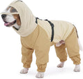 Nanaki Waterproof Dog Raincoat-Reflective Adjustable Rain Jacket Full Body | For Rainy Days,Hiking Camping,Reflective Safety Strips,Full-Body Protection,Easy On/Off,Detachable&adjustable Hood,Breathable