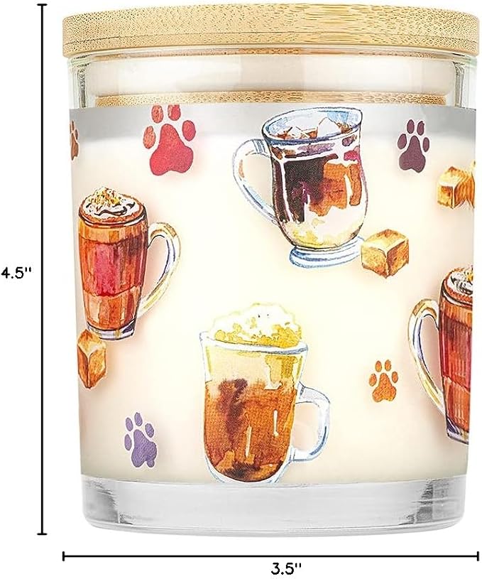 Pet House Fall Candles, Long Lasting, Clean Burning, Soy Wax Scented Candles for Pet Odor, Caramel Latte