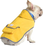 HDE Reversible Hooded Dog Raincoat Slicker Poncho for Small Medium Large Dogs - Ducks Yellow - S - Polyester