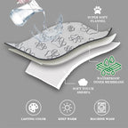 Pet Blankets for Couches, Waterproof Dog Blankets for Large Dogs, Sherpa Fleece Puppy Blanket, Soft Plush Reversible Dog Blanket, Couch Cover for Dogs Washable, 30"X70", Grey Paw Print