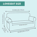 YEMYHOM Couch Cover Latest Jacquard Design High Stretch Sofa Covers for 2 Cushion Couch, Pet Dog Cat Proof Loveseat Slipcover Non Slip Magic Elastic Furniture Protector (Medium, Ivory)