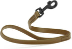 Dogline Biothane Waterproof Dog Leash Strong Coated Nylon Webbing with Black Hardware Odor-Proof Easy to Clean High Performance for Small or Large Dogs Made in USA 2 ft Lead, Coyote Brown