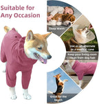 Dog Pajamas for Large Dogs,Extra Large Stretch, Suitable for Adult, Medium-Sized Dogs, Large Pet Jumpsuit Four-Legged Dog Clothes, Pet Clothing. (Red Color, 2XL)