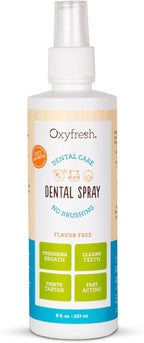 Oxyfresh Premium Tartar Control Dog and Cat Dental Spray – Freshens Breath | Fast Acting Dog & Cat Breath Freshener – Brushless Teeth Cleaning Oral Care – Helps Fight Plaque and Tartar –Baking Soda Free