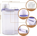 TIOVERY Dog Food Storage Container Small, Cat Food Storage Container Airtight Plastic Dispenser with Graduated Measuring Cup, Pourable Spout and Portable Collapsible Dog Bowl for Pet Food, Birds Seed