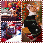 4 Pieces Christmas Dog Sweaters - Holiday Puppy Snow Elk Reindeer Snowman Elf Winter Knitwear Warm Clothes Funny Party Cosplay Dress for Small to Medium Dogs Cats (Medium) - Image 2