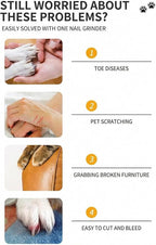Silent Pet Nail Grinder Pro Dog and Cat Nail Trimmer with LED Light 3-Speed Low Noise Electric Pet Nail Trimmer Painless Paw Grooming Tool for Small Medium Large Dogs Cats, with 2 X Replacement Heads