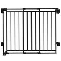 29" Tall Baby & Dog Gate,26-43" W Hardware Mount Gate,Black | Auto-Close design,Two-Way Swing, No Bottom Bar,Must Drill to Install