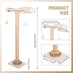 Fantasreen Window Perch Cat Hammock Tree 48", with Sisal Post Track Toys (Drill-Free)