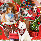 30 Pcs Christmas Dog Bandanas Bulk Adjustable Xmas Dog Scarves Bibs Winter Puppy Bandanas Pet Neckerchief Washable Holiday Bandana for Small Medium Large Dog Cat Pet Grooming Accessories - Image 2