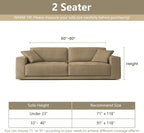 MYSKY HOME Loveseat Cover Moss Green Couch Cover Sectional Couch Covers for 2 Cushion Couch Sofa Thick Universal Chenille Sofa Cover with Tassel Durable Furniture Protector for Dogs 91" x 118"
