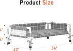 Elevated Dog Bed with Cushion and Three-Sided Fence for Small Medium Dogs | 3-sided safety Guardrail and soft cotton fabric. Anti-slip feet for stable indoor relaxation and outdoor activities