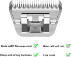 Dog Grooming Wide Blades Set,Compatible with Andis,Oster A5,Wahl KM10 | Cut Length 1/16"(1.5mm) to 3/8”(9.5mm) ,Include 10W+7FW+5FW+4FW,4 Pack