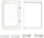 Jalove Acrylic Indoor Dog Playpen for Small and Medium Dogs, 24 inch, 2 Panels, Includes 1 Gate & 1 Panel, White